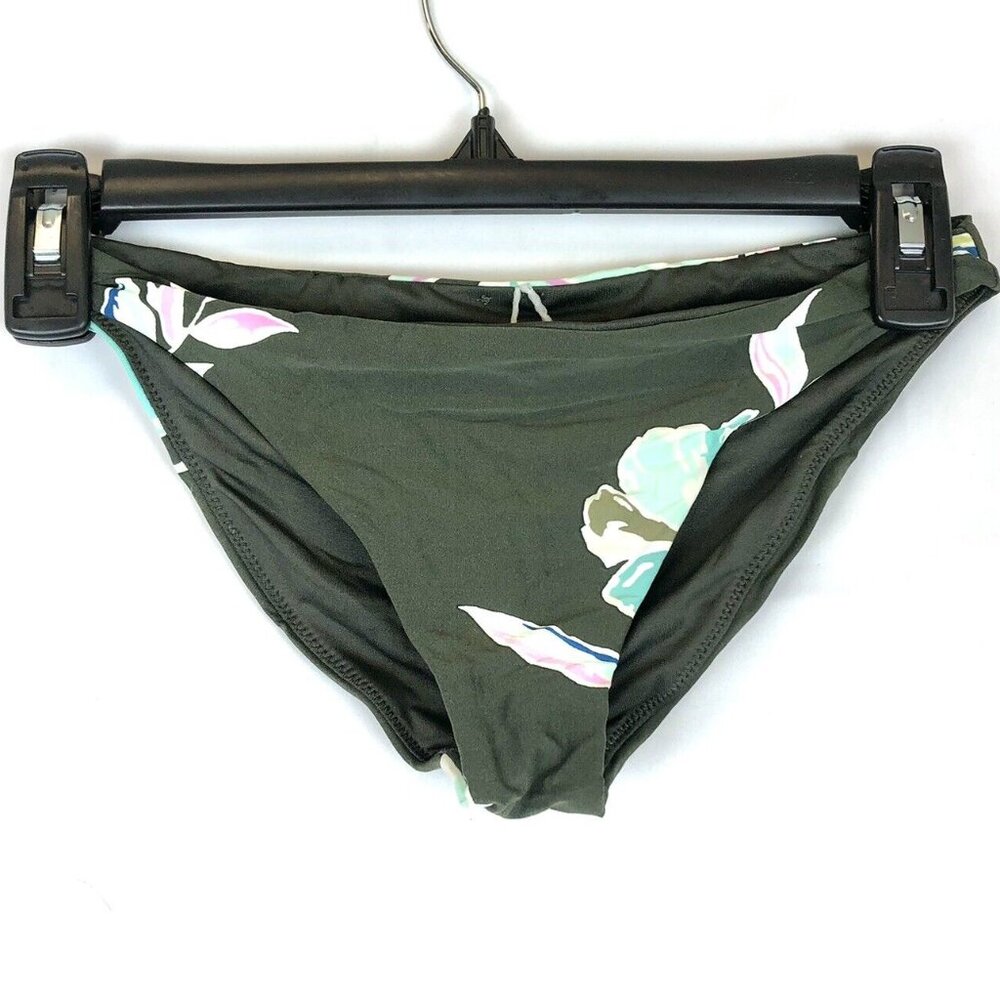 O’Neill Women’s Ellie Classic Green Floral Bikini Bottom Size Extra Small